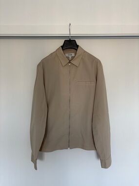 COS Men's Sand Beige Zip Shirt Shirt Jacket